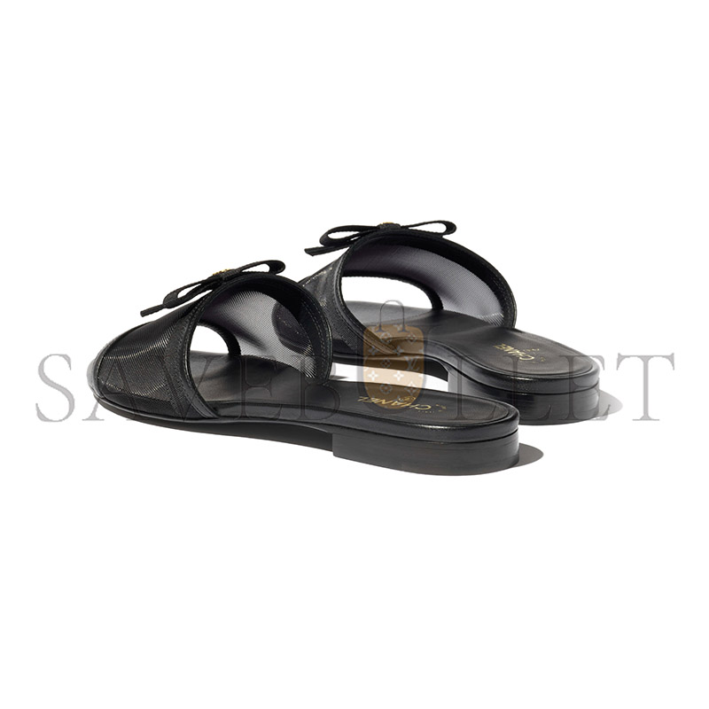 CHANEL MULES MESH BLACK G47023